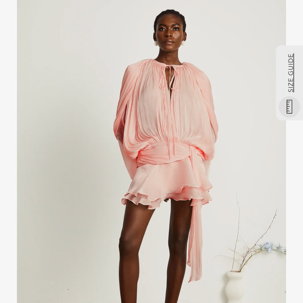 Miss Rosier Eugenie fully- pleated ruffled mini dress